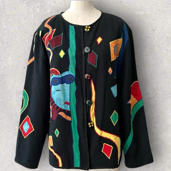 Allure Colorful Folk Artsy Jacket XL - Picture 13 of 13